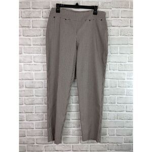 EST 1946 Women's Plaid Pull-on Elastic Waist Trouser Size 10 Business Casual